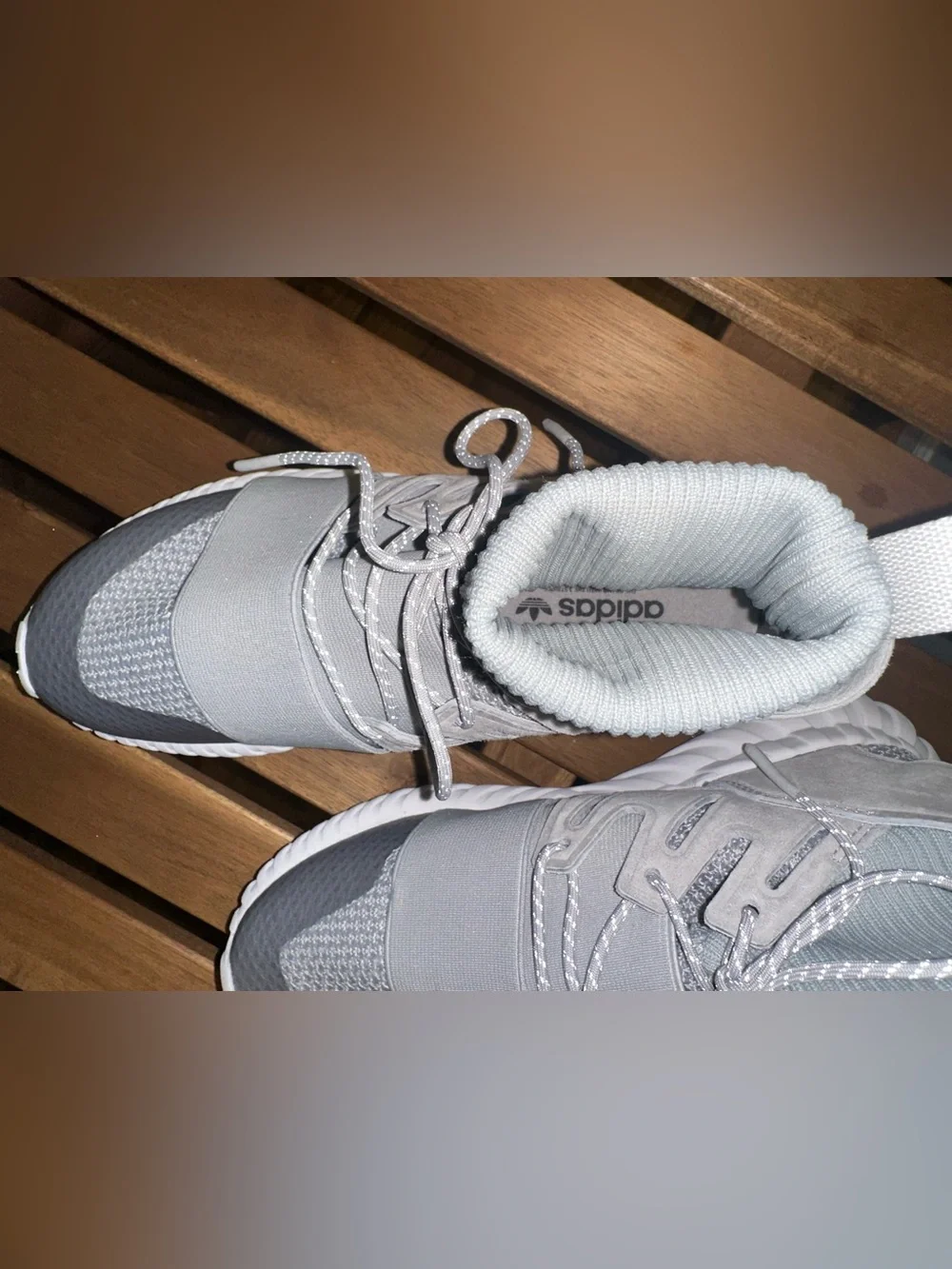 adidas Originals Tubular Doom Winter Grey Primeknit Sock Trainers Size 5.0